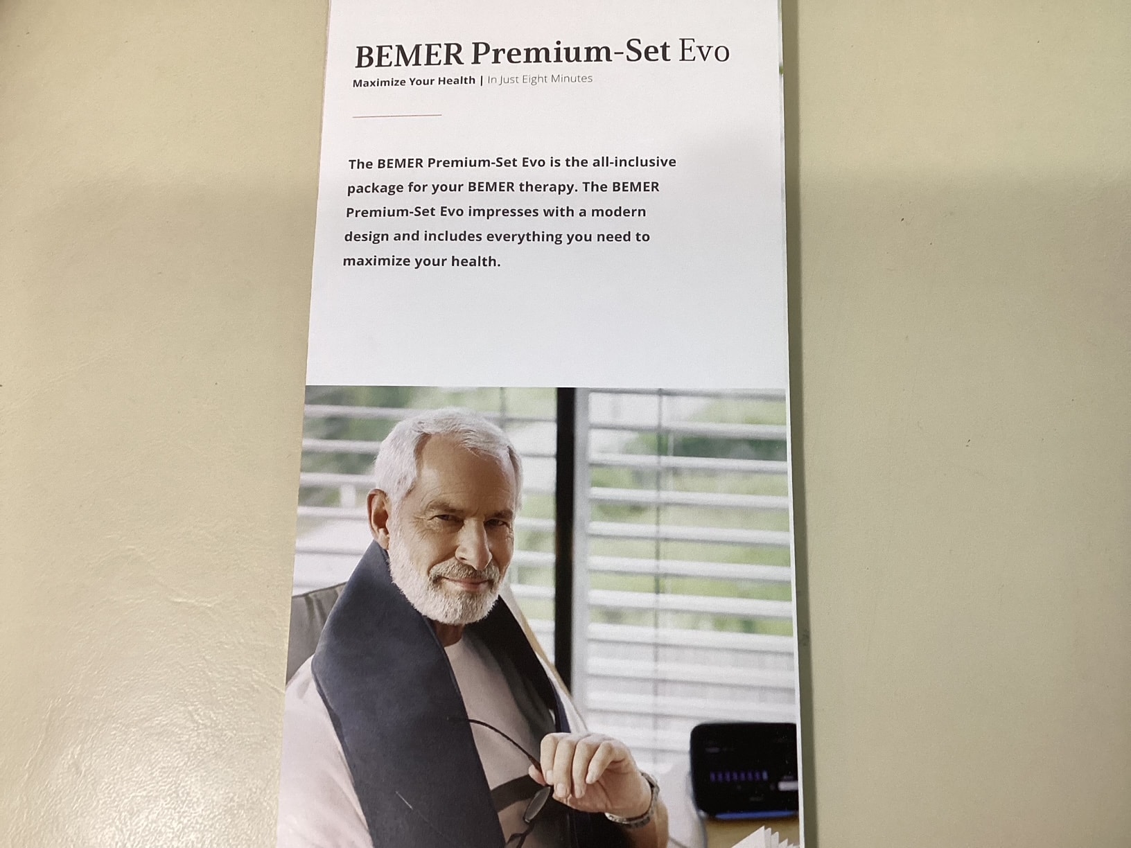 Man using BEMER Premium-Set Evo device — Maximize Your Health in Just Eight Minutes