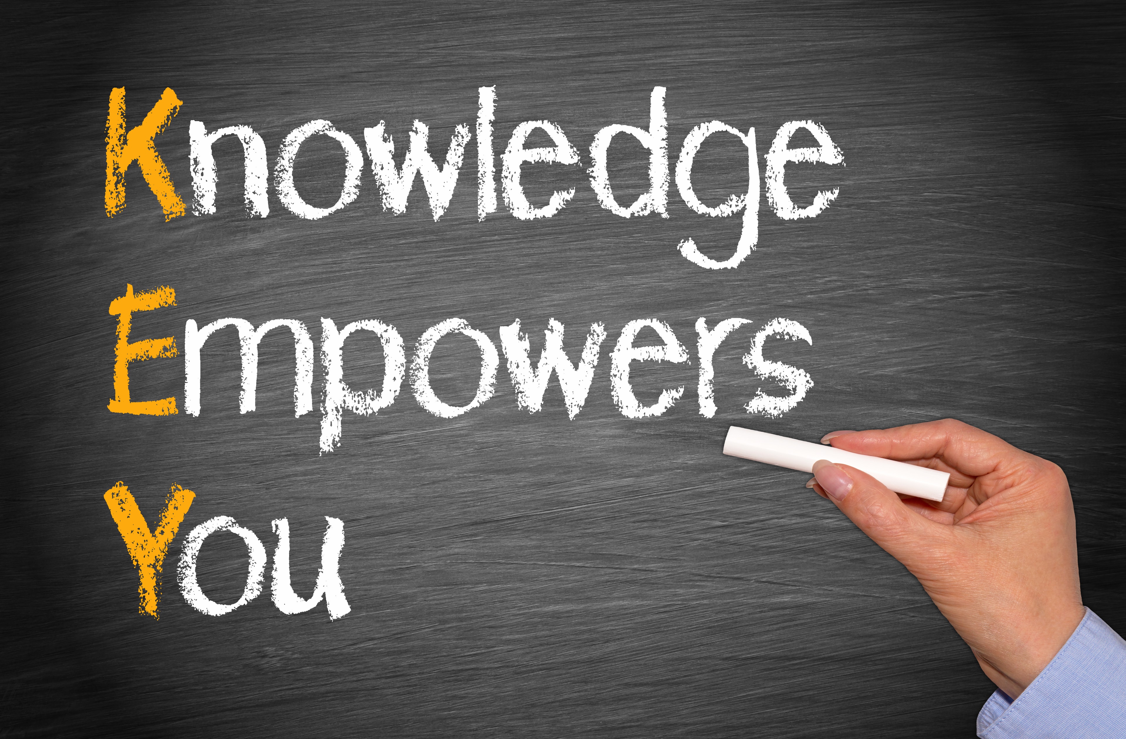 Knowledge Empowers You — chalkboard